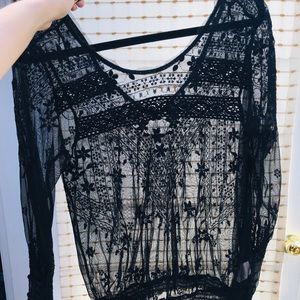 Free People Sheer Lace Top